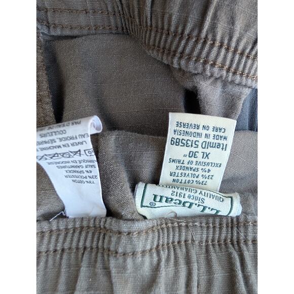 LL Bean Mens Explorer Ripstop Comfort Waist Pants Sz XL 30" Standard Fit Tapered - Picture 3 of 7